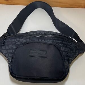 {Steve Madden} Charcoal Belt Bag Travel School Work NWT